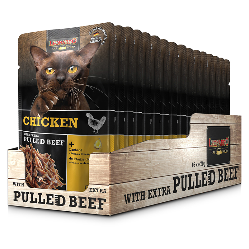 Leonardo Chicken with extra Pulled Beef (16 x 70g) – Bild 3